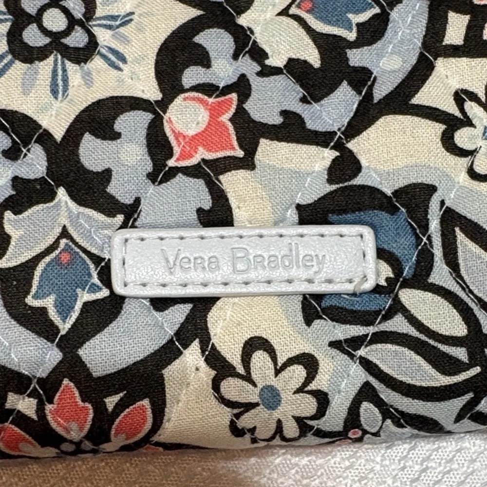 Vera Bradley Black and Gray Floral Wristlet - Picture 3 of 11